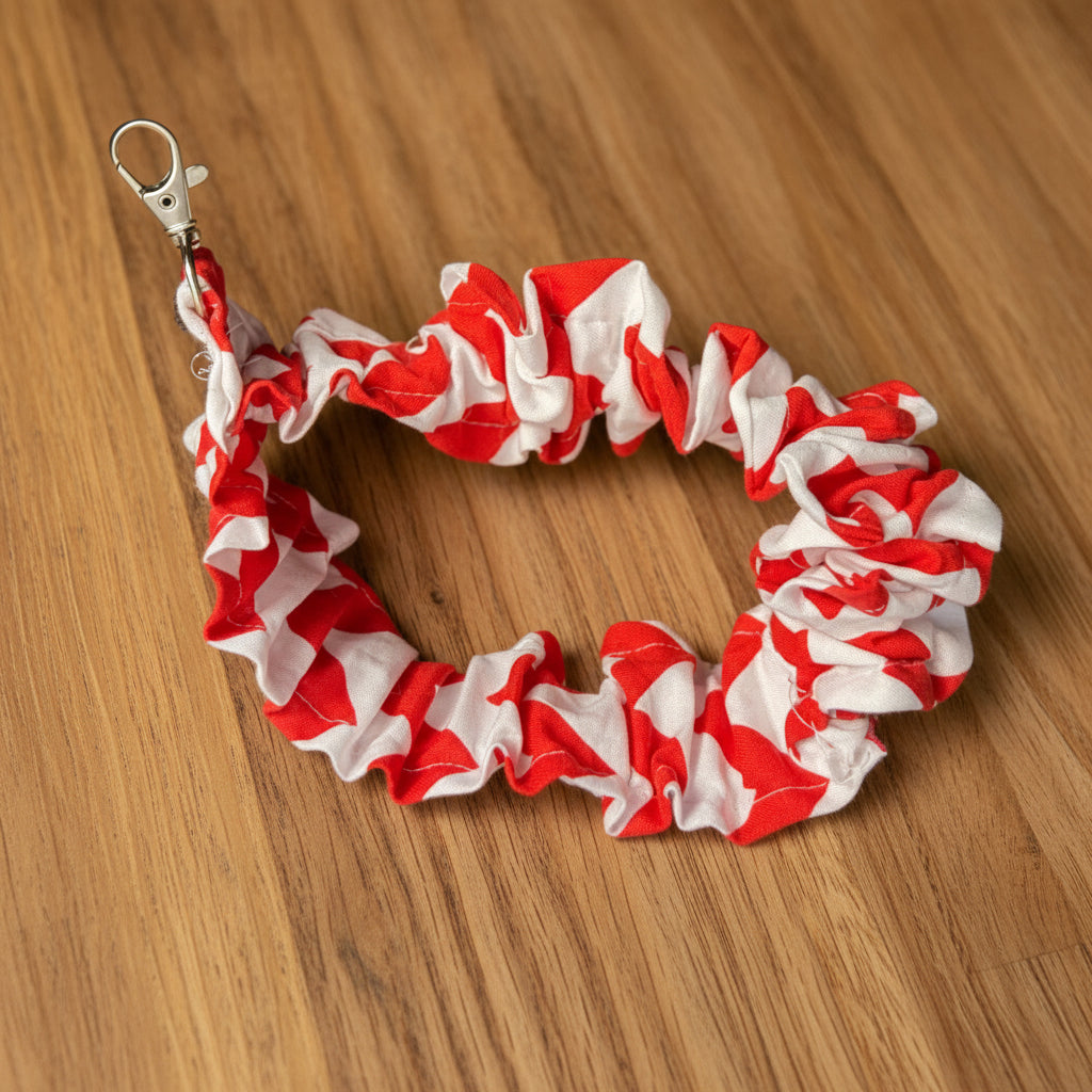Scrunchie Key chain with swivel hook