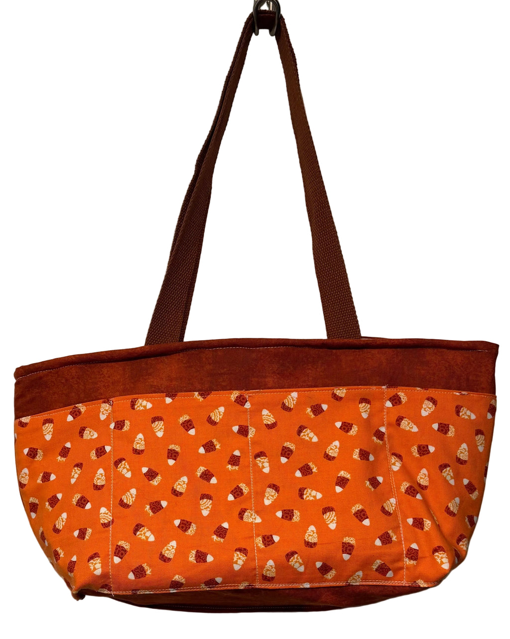 🍂 Handmade Fall Dog Lover Upcycled Tote Bag – Autumn Leaves 🍁