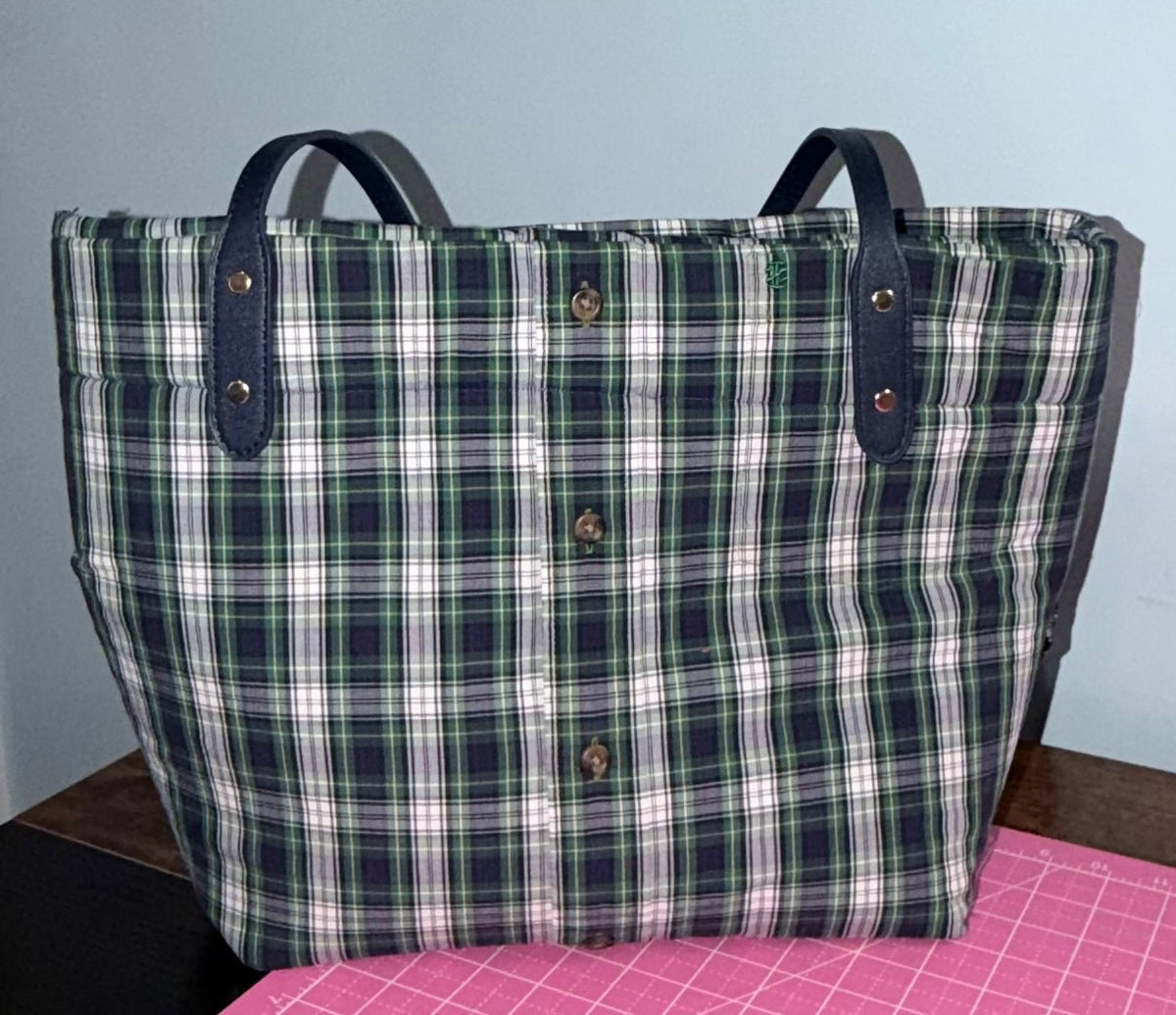 “Henley” upcycled shirt handmade shoulder handbag