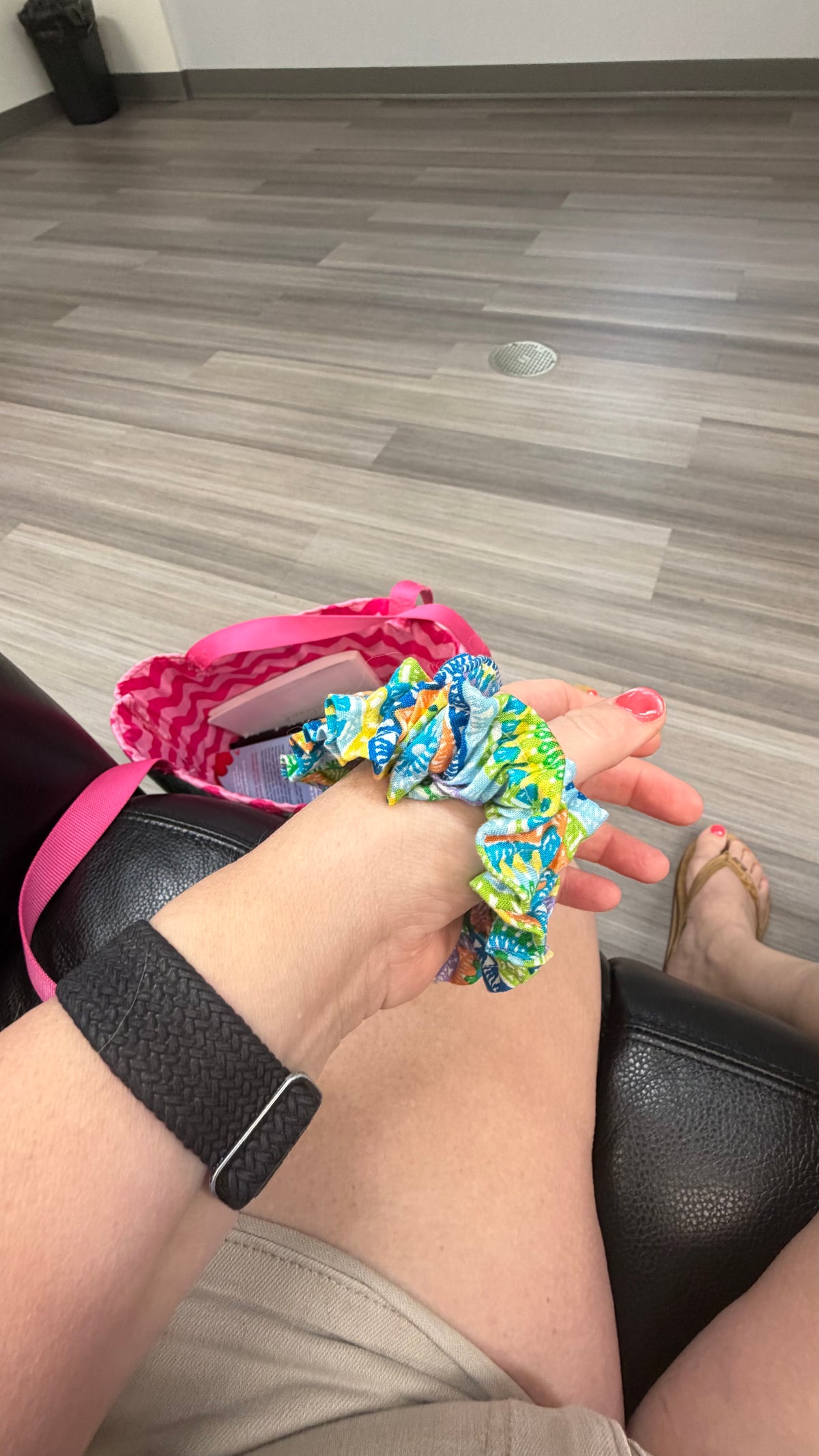 Scrunchie Key chain with swivel hook