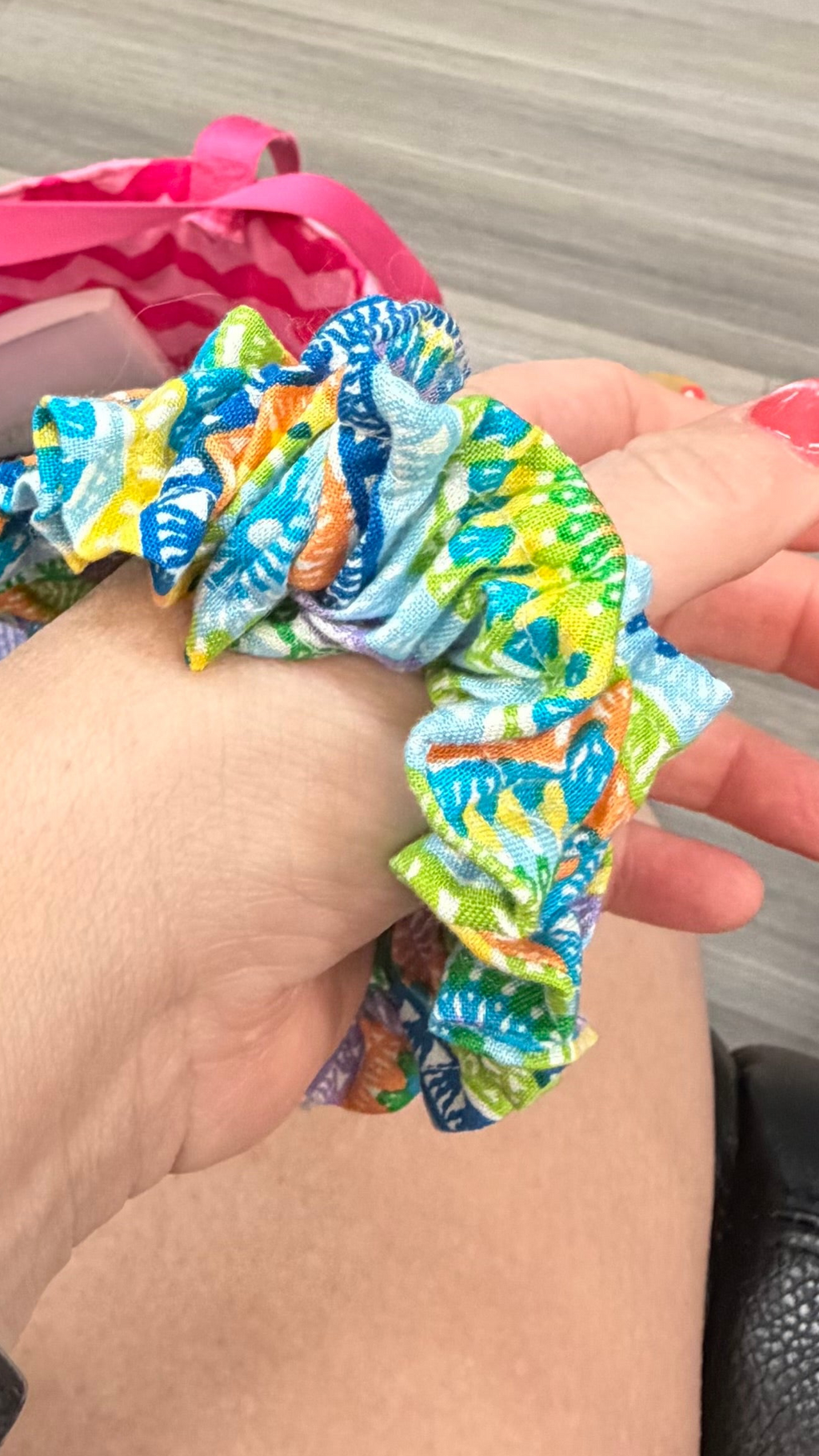 Scrunchie Key chain with swivel hook