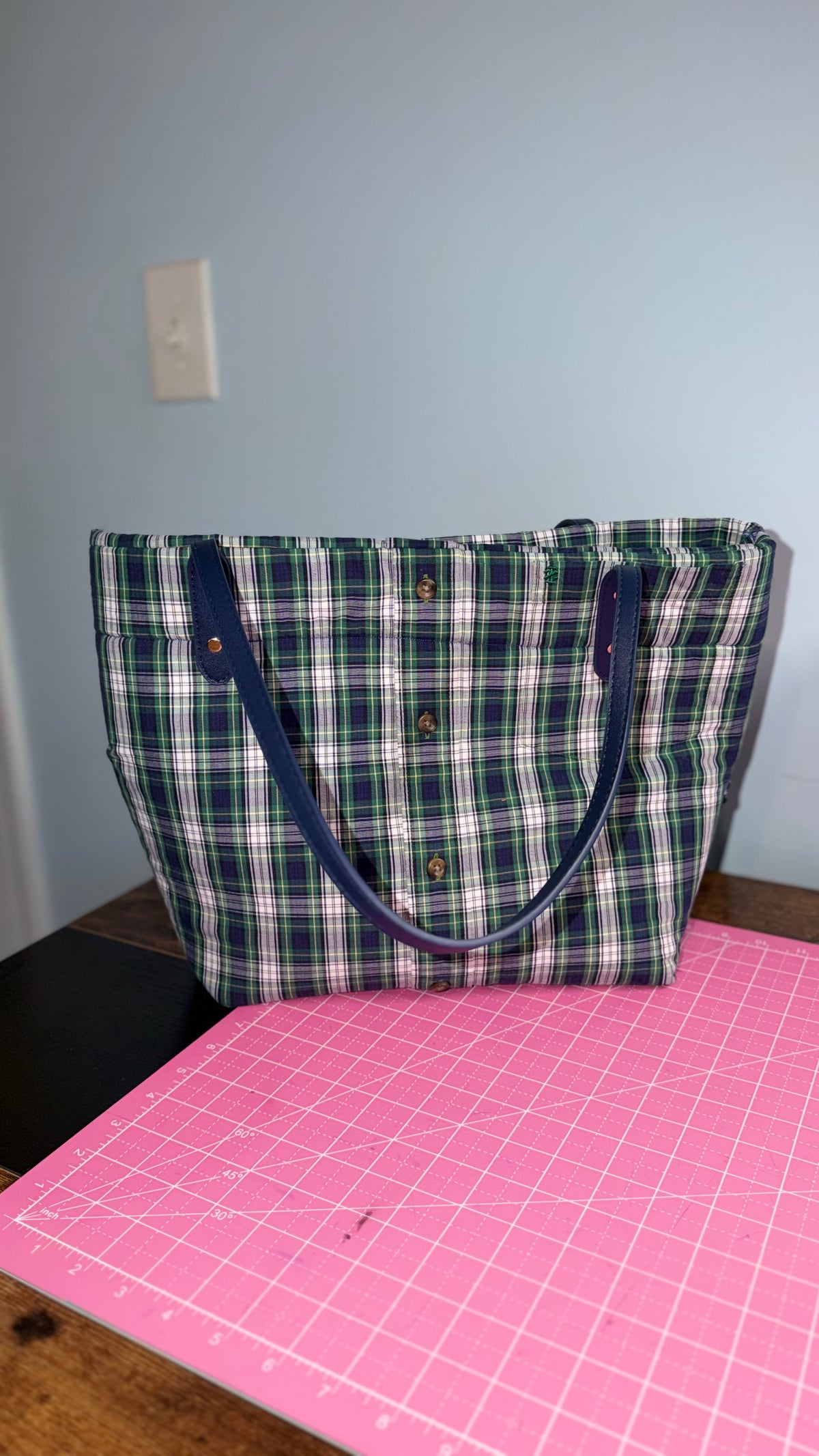 “Henley” upcycled shirt handmade shoulder handbag