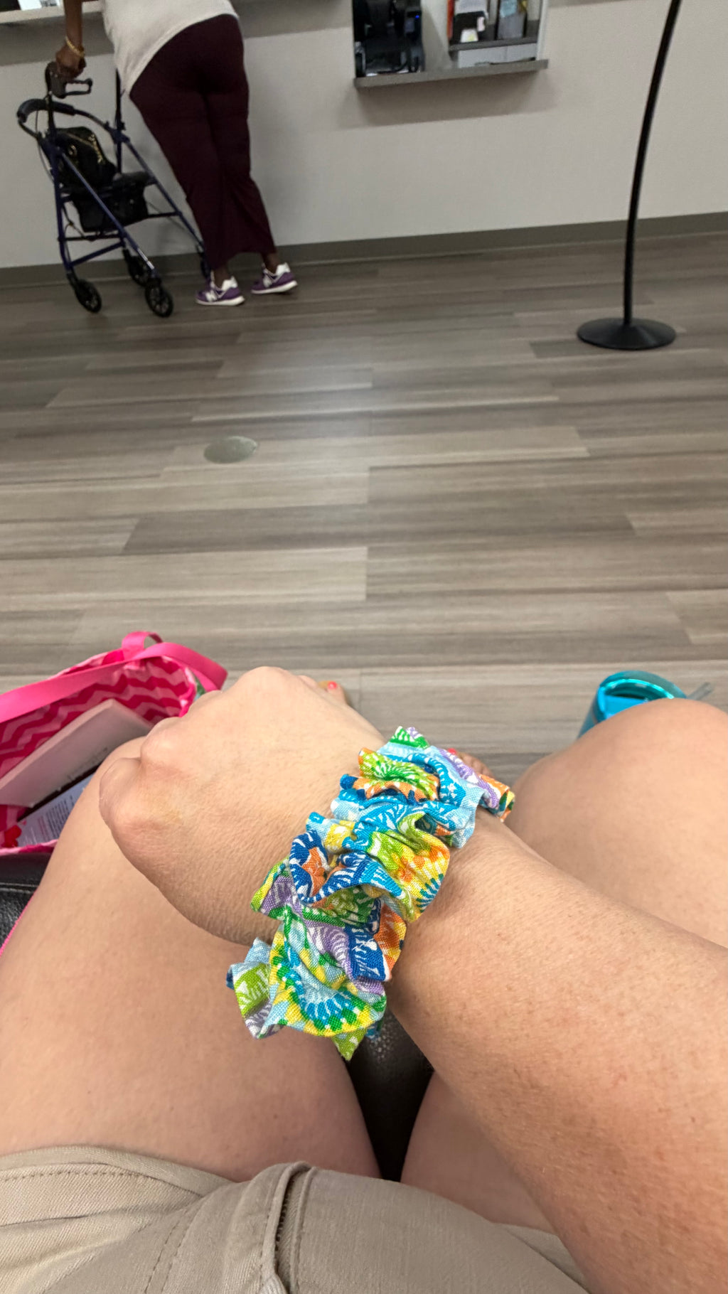 Scrunchie Key chain with swivel hook