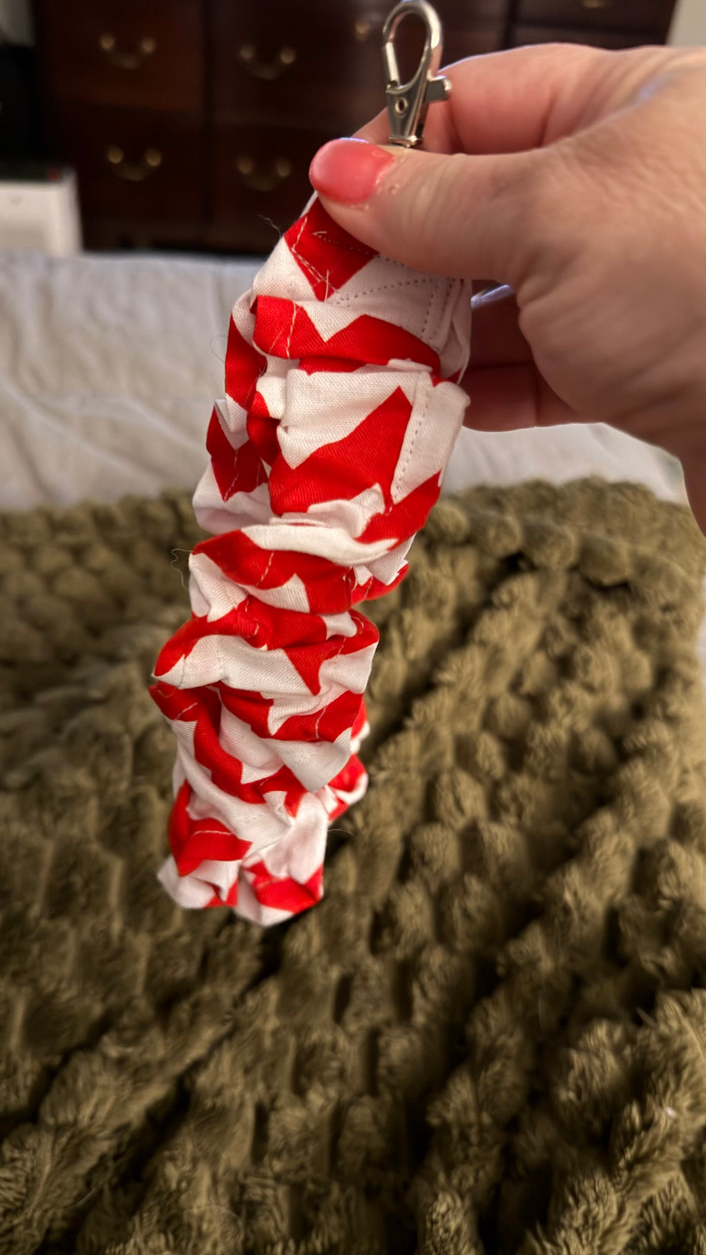 Scrunchie Key chain with swivel hook