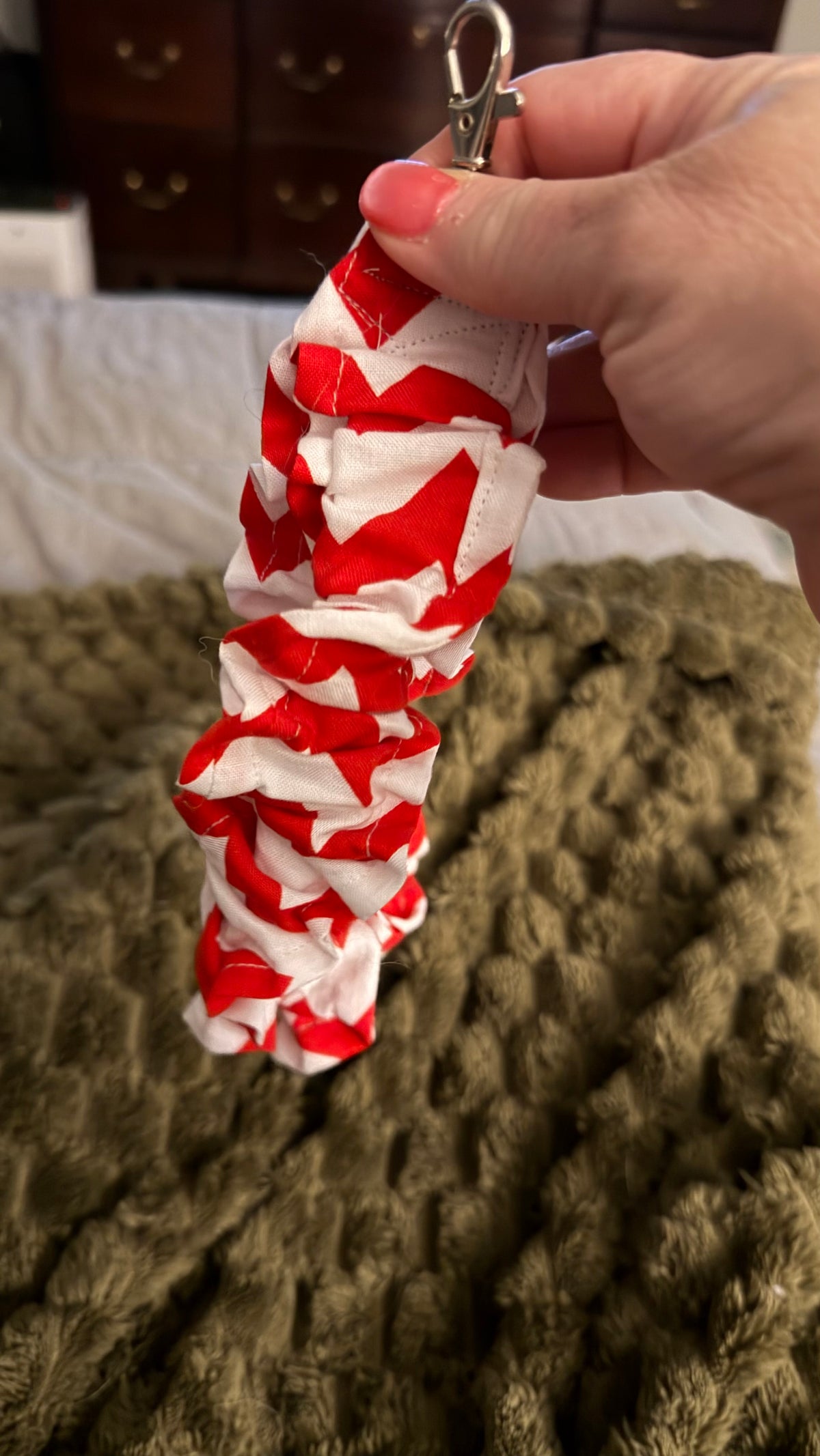 Scrunchie Key chain with swivel hook