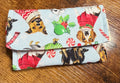 🎄 Christmas Dog Fabric Snap Wallet~
Handmade ID Card Holder D-Ring
