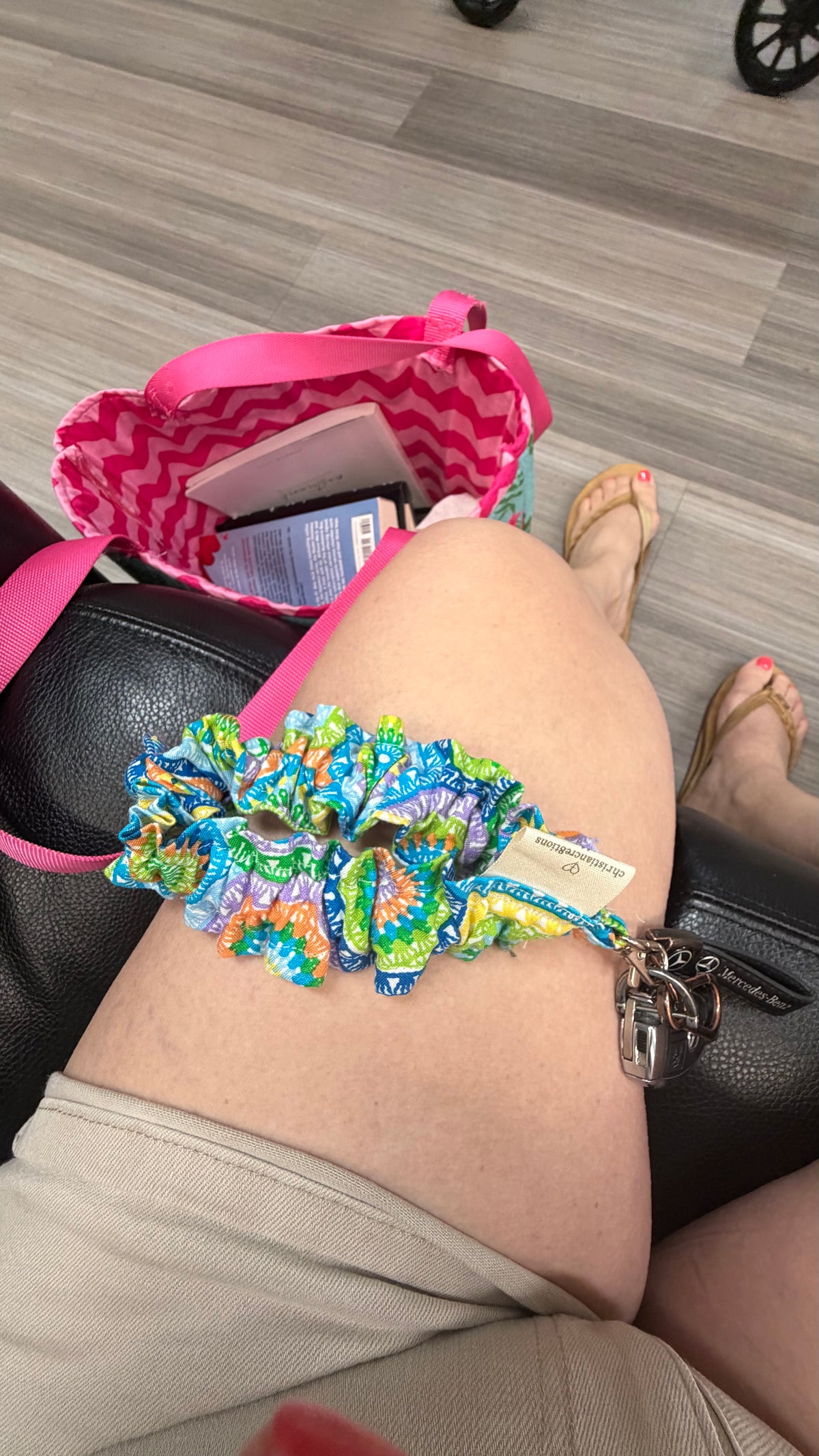 Scrunchie Key chain with swivel hook