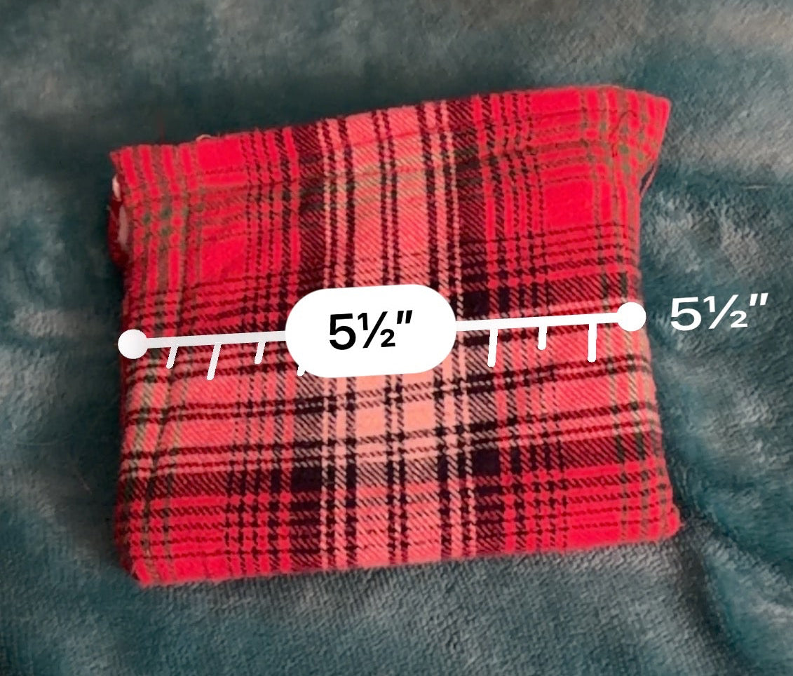 Red Plaid Zipper Pouch, Handmade Coin Purse, Small Cosmetic Bag, Mini Wallet, Christmas Stocking Stuffer, Handmade Gift
